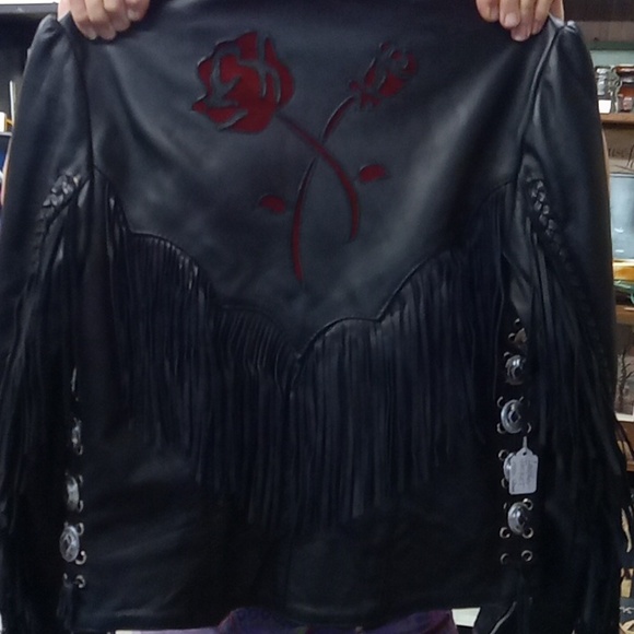 First Genuine Leather Motorcycle Jacket Womens 14 - Picture 2 of 2